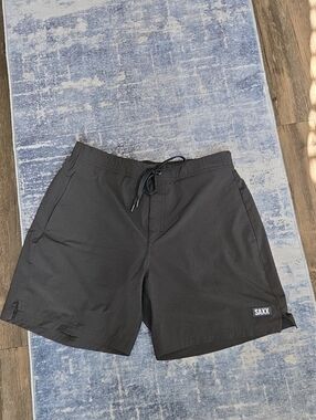 Saxx Sport 2 Life Lined 7" Short EUC Med. Charcoal